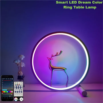 Smart LED Ring RGBIC Table Light RGBIC RGBICW Dream Color Ambient Light USB App 24Key Remote Control Music Sync Ring Light